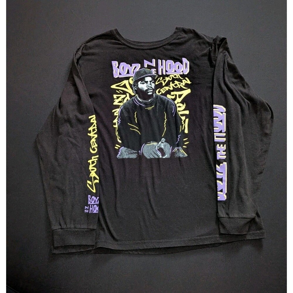 Boyz n the Hood Shirt Black Long Sleeve Mens XL Doughboy Ice Cube South Central